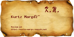 Kurtz Margó névjegykártya